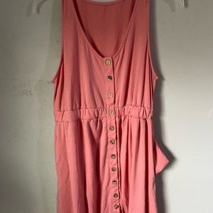 coral blowy dress